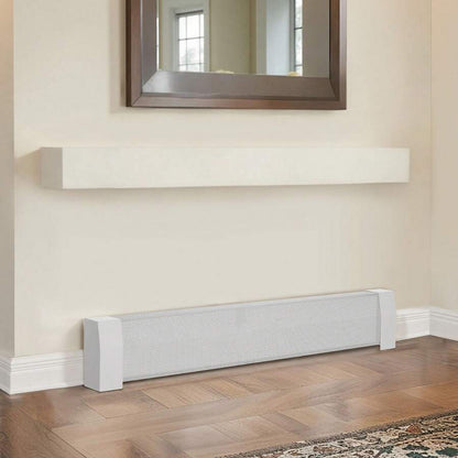 Baseboard Heater Covers, Premium Series 4 Ft Standard Electric Heating Unit Front Cover For Home Improvement, Heavy-Duty Steel, Easy Installation For Bedroom Replacing Old Cover, White