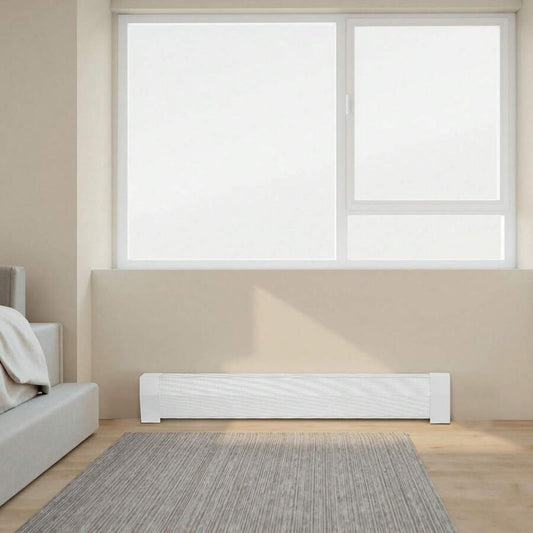Baseboard Heater Covers, Premium Series 4 Ft Standard Electric Heating Unit Front Cover For Home Improvement, Heavy-Duty Steel, Easy Installation For Bedroom Replacing Old Cover, White