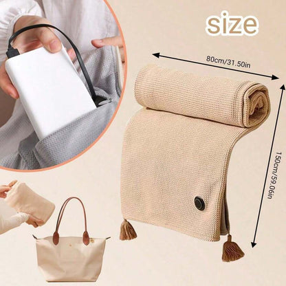 Portable Heated Blanket Shawl Wrap For Women, 2026 New Portable USB Hooded Heated Blanket Shawls With 3 Heating Levels(Beige, Without Charger)