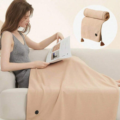 Portable Heated Blanket Shawl Wrap For Women, 2026 New Portable USB Hooded Heated Blanket Shawls With 3 Heating Levels(Beige, Without Charger)