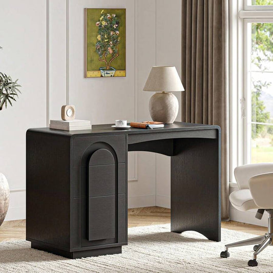 Home Office Desk with 3 Storage Drawers