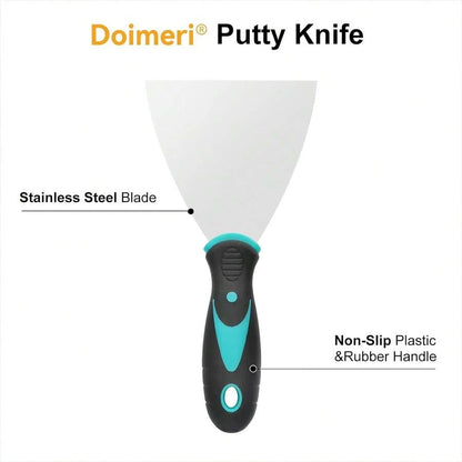 6 Pack Putty Knife, 1" 1.5" 2" 3" 4" 5" Spackle Knives, Premium Stainless Steel Paint Scraper, Perfect Tools For Repairing Drywall, Removing