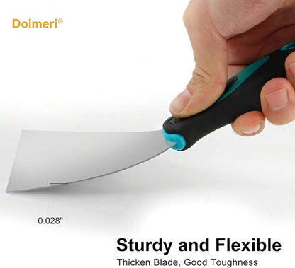 6 Pack Putty Knife, 1" 1.5" 2" 3" 4" 5" Spackle Knives, Premium Stainless Steel Paint Scraper, Perfect Tools For Repairing Drywall, Removing