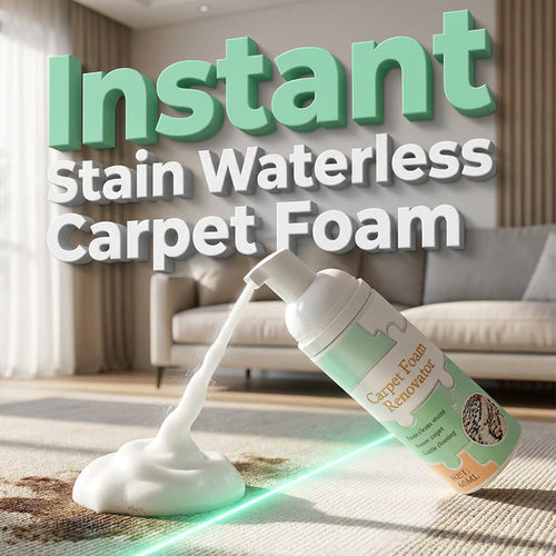 Waterless Carpet Cleaning Foam with Towel — 1 Bottle