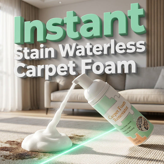 Waterless Carpet Cleaning Foam with Towel — 1 Bottle