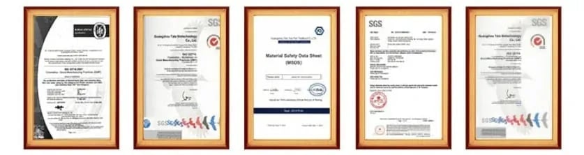 Product testing and compliance documents